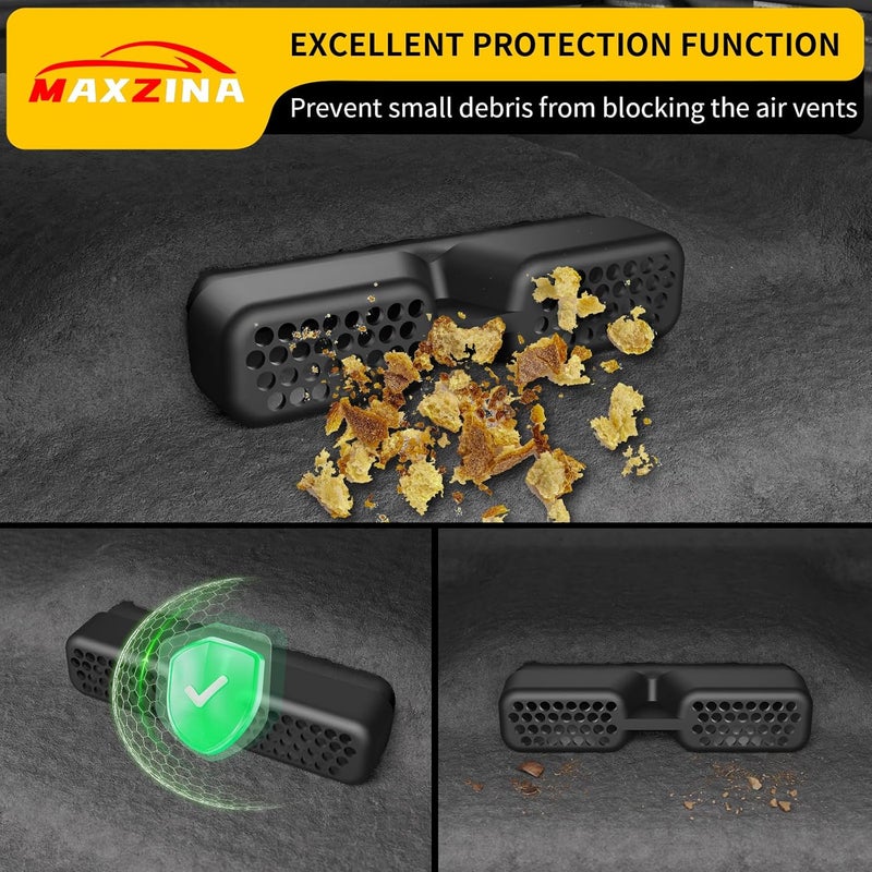 Maxzina Under Seat Vent Deflectors Compatible with 2023-2026 Honda Pilot Rear Air Conditioning Vent Cover Plug-in Rear Floor AC Vent Filter Cooler Summer Air Vent Extension for 2024 Pilot Accessories - Image 4